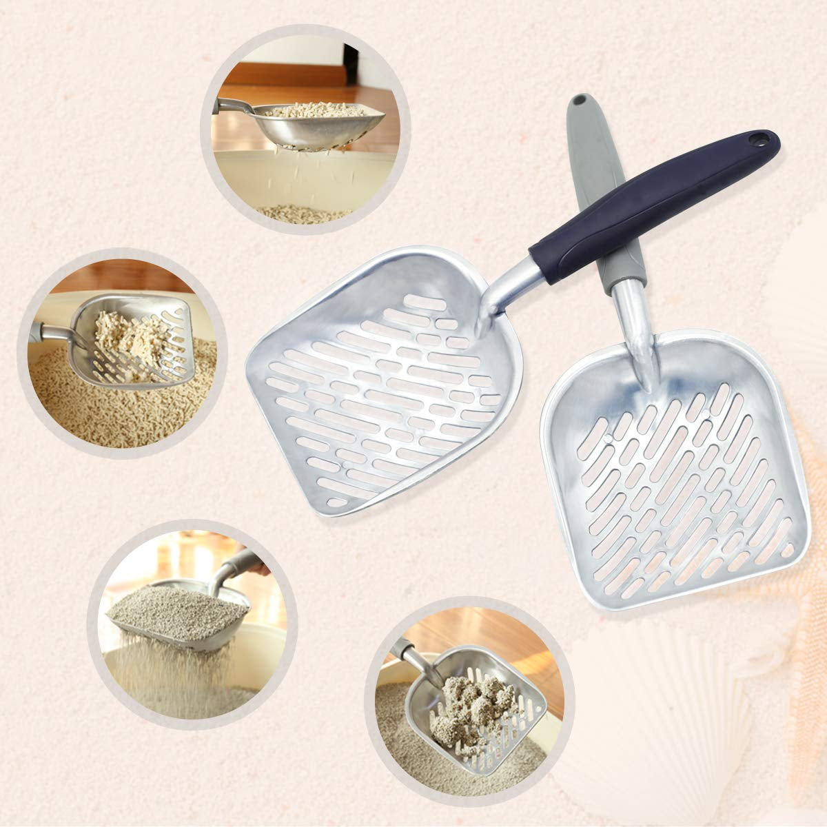 Durable Metal Cat Litter Scoop – Heavy-Duty Aluminum, Jumbo Size