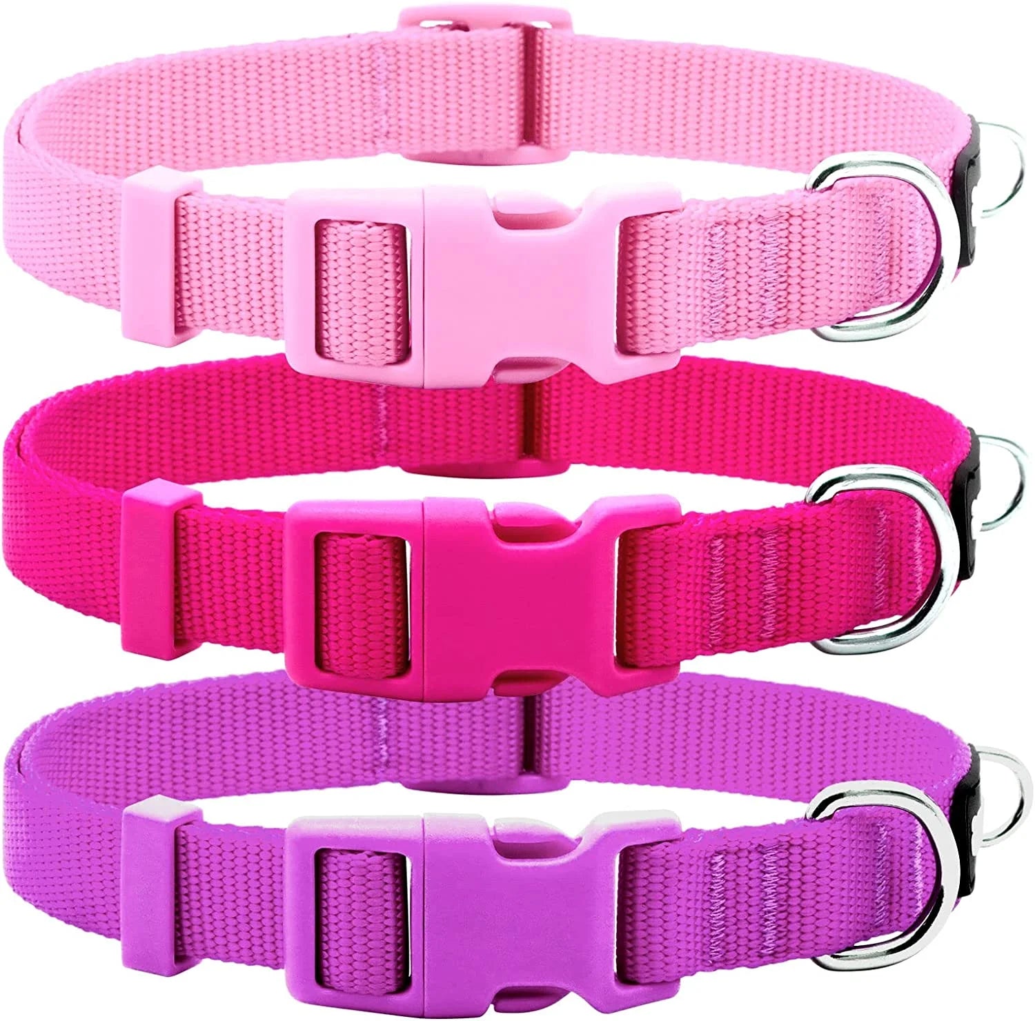 3-Pack Soft Dog Collars – Comfortable for All Dog Sizes