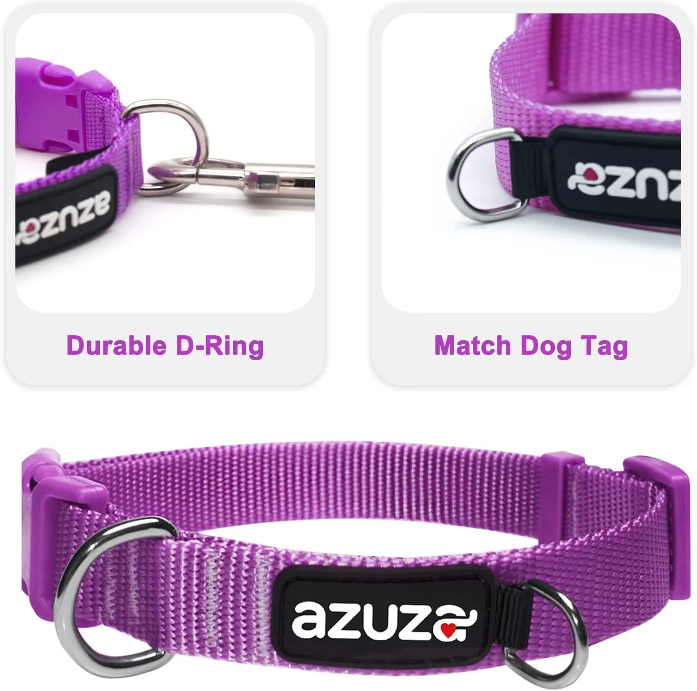 3-Pack Soft Dog Collars – Comfortable for All Dog Sizes