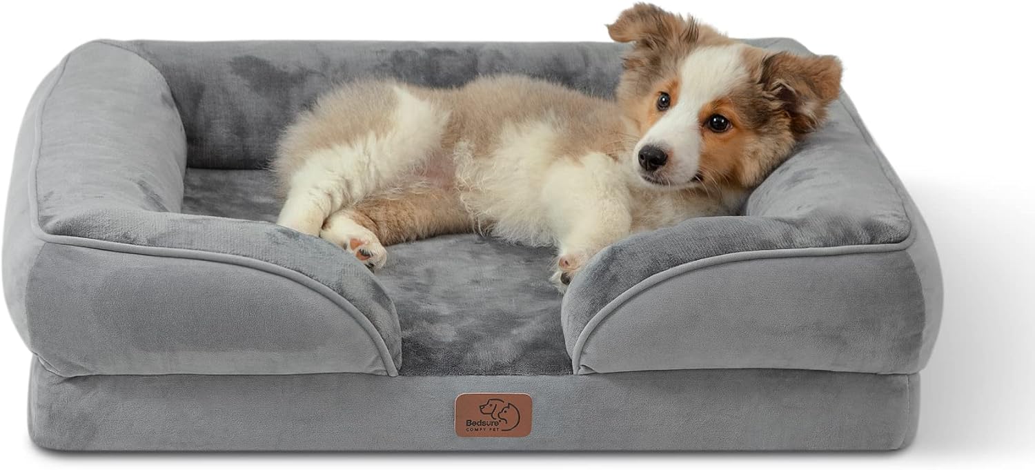 Ultimate Orthopedic Waterproof Dog Bed for Medium Breeds - Supportive Foam Pet Sofa with Removable Washable Cover & Nonskid Base