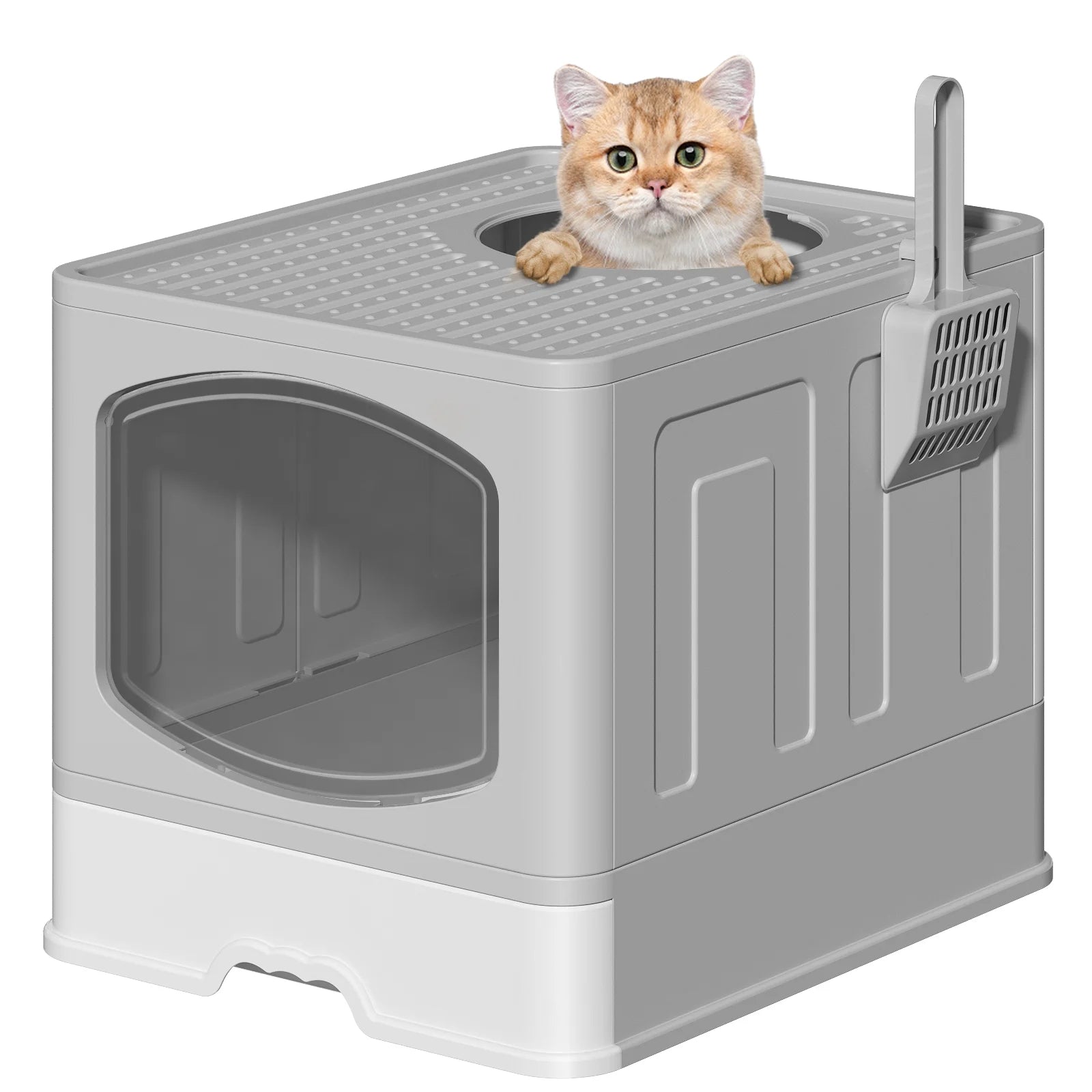 XL Foldable Cat Litter Box – Enclosed, Anti-Splash & Easy Clean