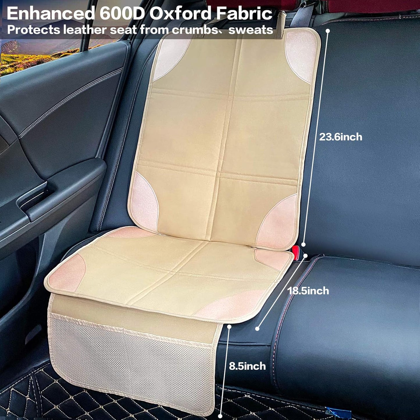 Waterproof Car Seat Protector – Non-Slip, Thick & Durable (Ochre)