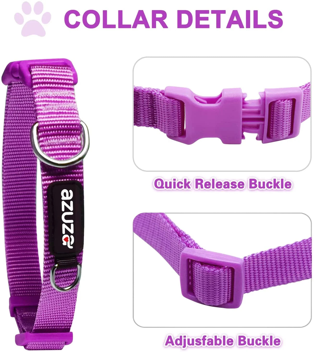 3-Pack Soft Dog Collars – Comfortable for All Dog Sizes